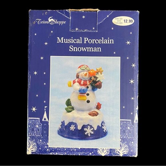 Vintage | Musical Porcelain Snowman Decoration - Picture 4 of 5